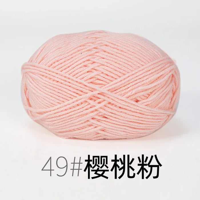 Organic Cotton Yarn 4ply Baby Milk Knitted Yarn For Craft Sweater Hat Dolls Scarves 1 Ball 50g Soft Wool Crochet Yarn Wholesale
