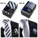 Four men's tie gift sets in assorted patterns with style codes