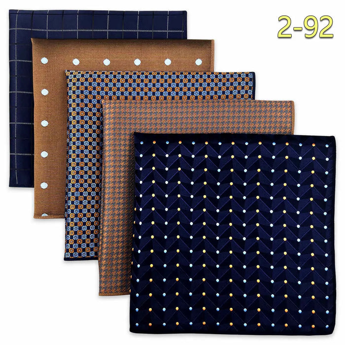 5 Pieces Mens Pocket Squares Wedding Handkerchiefs Set Fashion Formal Bundle Luxury Unique