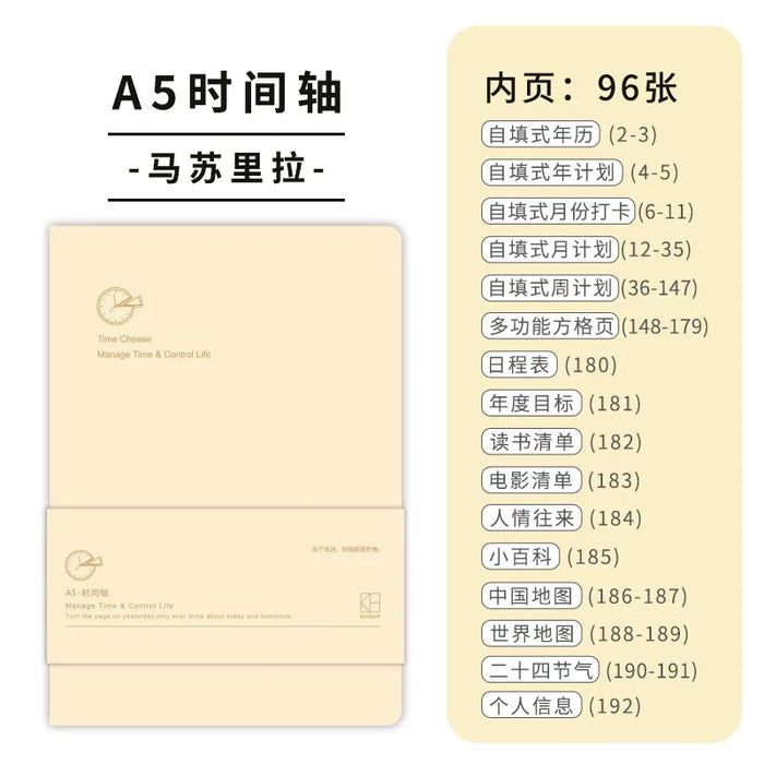 Kinbor Weekly Planner Notebook UnDated Agenda Schedule Daily Monthly Journal Book Portable Record Diary Plan Notepad Stationery