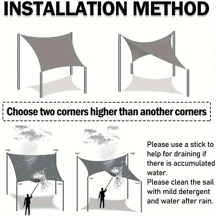 Awning waterproof sunshade sail outdoor terrace lawn beach garden carport backyard deck pavilion awning