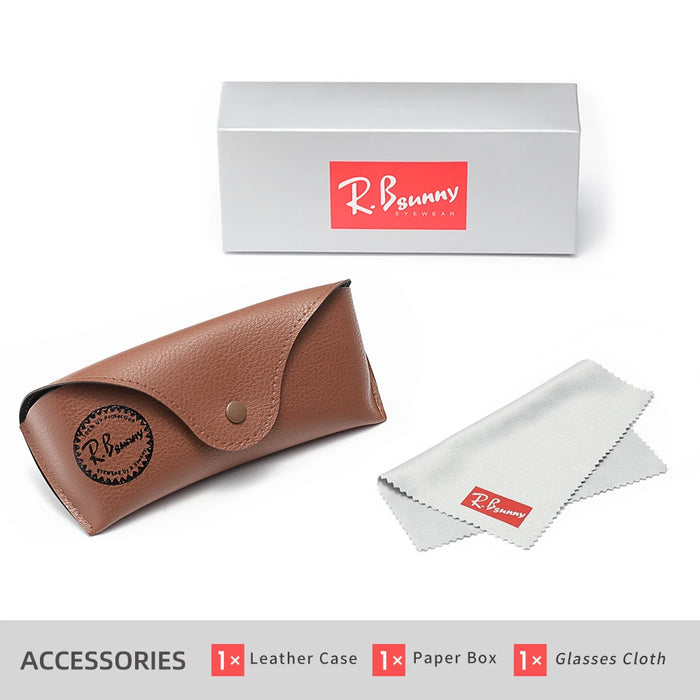 RBsunny Classic Polarized Sunglasses Men Women Outdoor UV400 Retro Black Frame Glasses Male Fashion Anti Glare Driving Eyewear