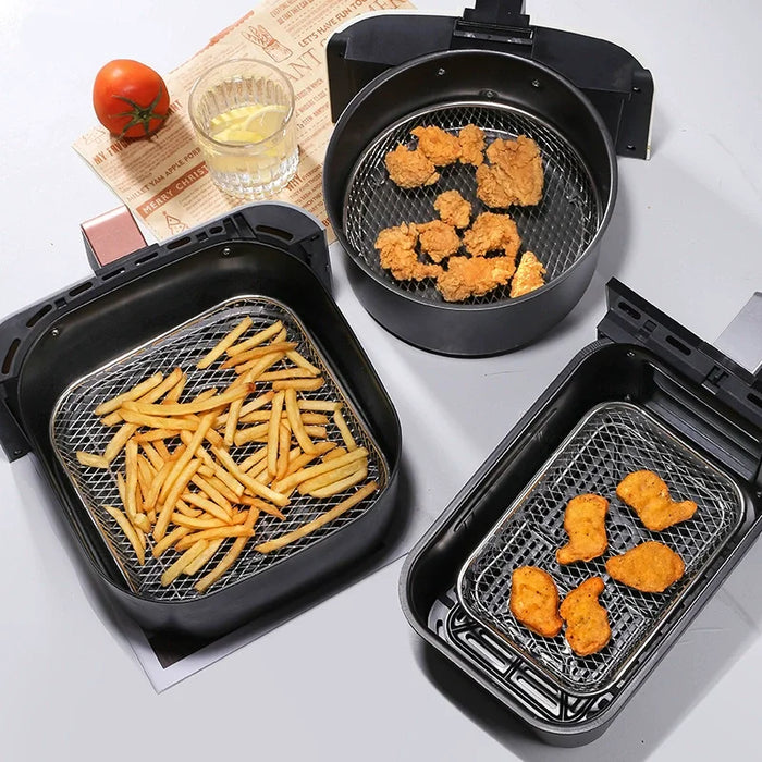 3Layers Air Fryer Rack Stainless Steel Stackable Grill Food Dehydrator Basket Air Fryer Accessory  Cook Several Food in One Time