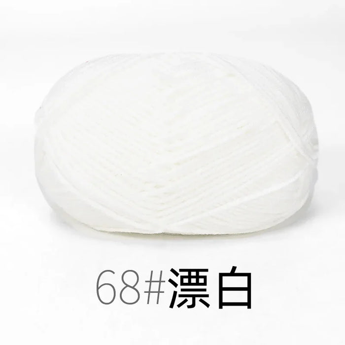 Organic Cotton Yarn 4ply Baby Milk Knitted Yarn For Craft Sweater Hat Dolls Scarves 1 Ball 50g Soft Wool Crochet Yarn Wholesale
