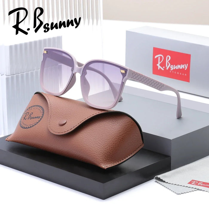 Women‘s Sunglasses Large Fmane UV400 Glasses Design Gradient Square Travel Eyewear Lady Shades