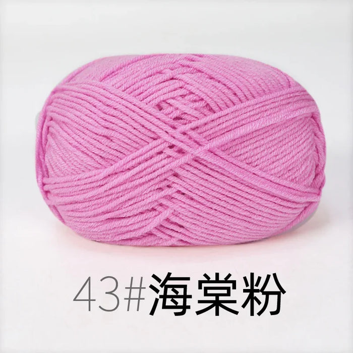Organic Cotton Yarn 4ply Baby Milk Knitted Yarn For Craft Sweater Hat Dolls Scarves 1 Ball 50g Soft Wool Crochet Yarn Wholesale