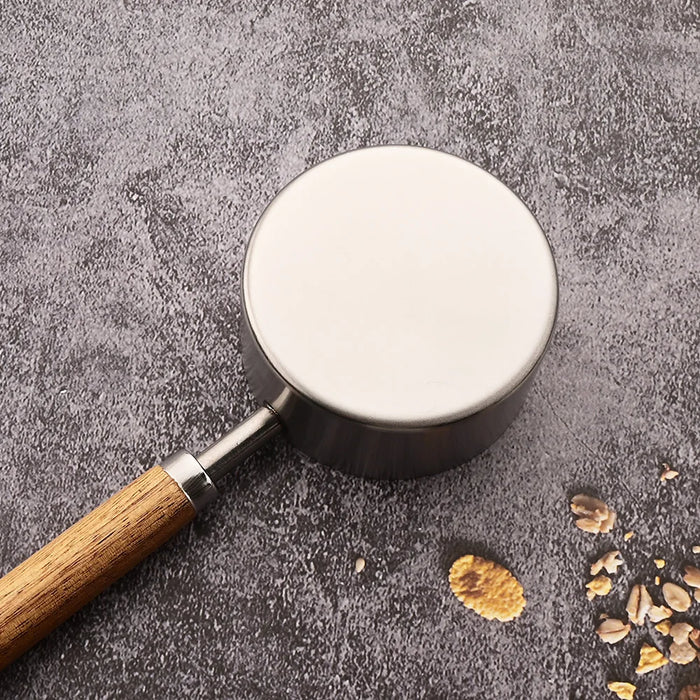 Gold Wooden Handle Stainless Steel Measuring Cups Spoons Baking Tools Coffee Measuring Spoon Set Bartending Scale Accessories