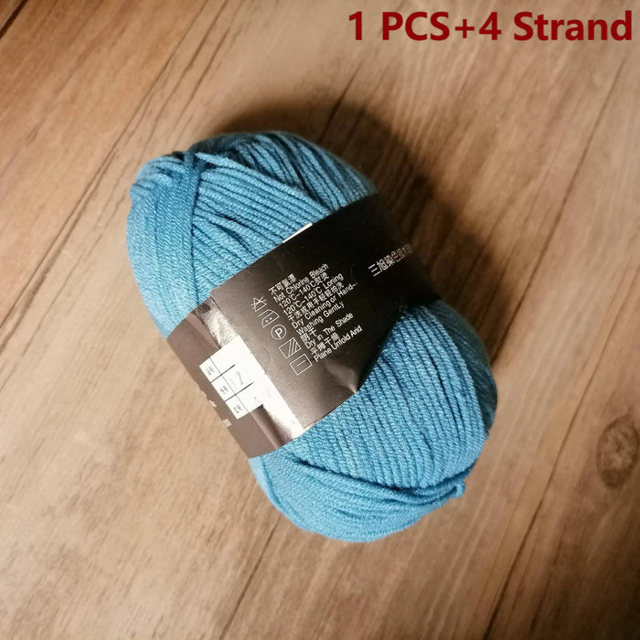 Organic Cotton Yarn 4ply Baby Milk Knitted Yarn For Craft Sweater Hat Dolls Scarves 1 Ball 50g Soft Wool Crochet Yarn Wholesale