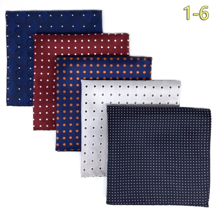 5 Pieces Mens Pocket Squares Wedding Handkerchiefs Set Fashion Formal Bundle Luxury Unique