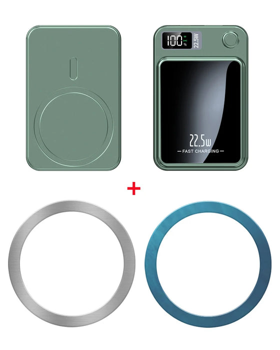 20000mAh Magnetic Wireless Charger Power Bank Magnetic Ring for iPhone 16 15 Samsung Huawei Xiaomi 22.5W Fast Charging Powerbank
