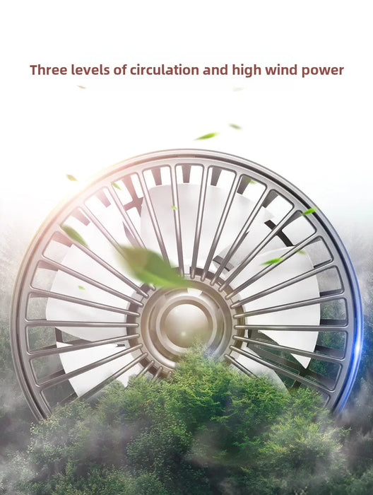 Car Safety Rear Seat Double-head Fan Kids Outdoor Fan Clip on Car Seat 360 Rotation Neck Cooler for Baby Summer Car Accessories