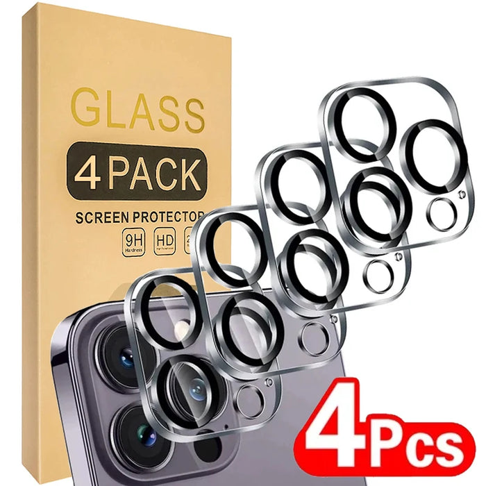 4PCS HD Back Camera Tempered Glass For iPhone 13Mini 13 14 15 16 Pro Max Rear Len Screen Protectors Anti-scratch Glass Film