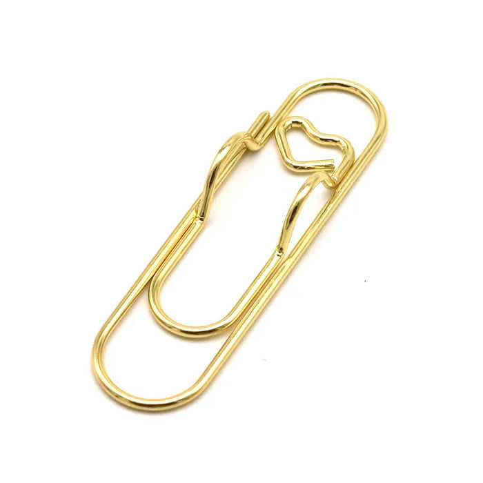 Multifunctional Metal Paper Clip with Integrated Pen Holder for Notebooks School and Office Stationery