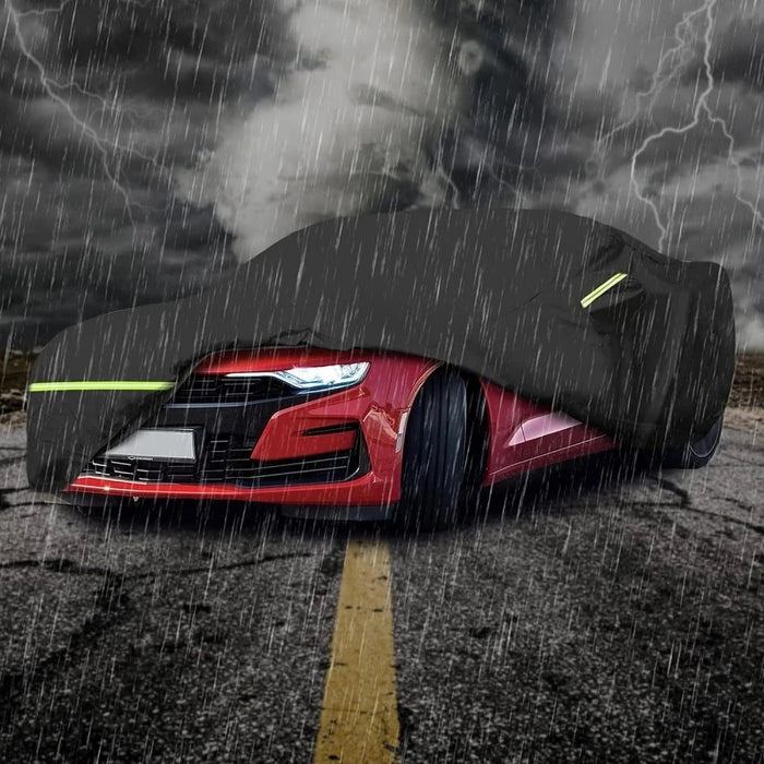 Windproof Full Car Cover All Weather Outdoor Car Covers with Zipper