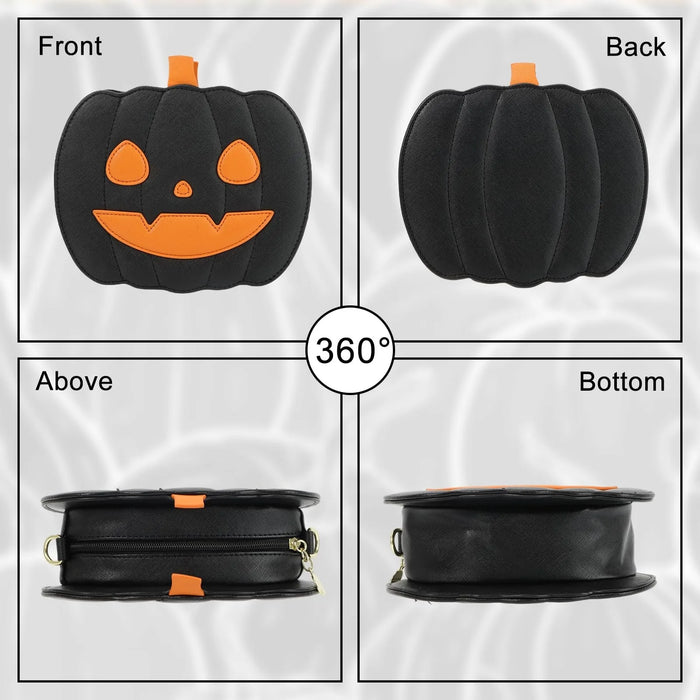 Pumpkin Crossbody Bag For Women Pumpkin Shoulder Bag Female Halloween Bag Pu Leather Demon Messenger Bag Halloween Shopper Bag