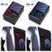 Four men's tie gift sets in assorted patterns with style codes