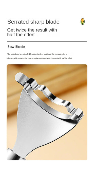 Stainless Steel Corn Stripper Corns Threshing Corn Thresher Stripper Peeler Corn Kerneler Peeler Fruit Vegetable Kitchen Gadgets