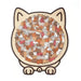Cat-shaped puzzle in orange and grey