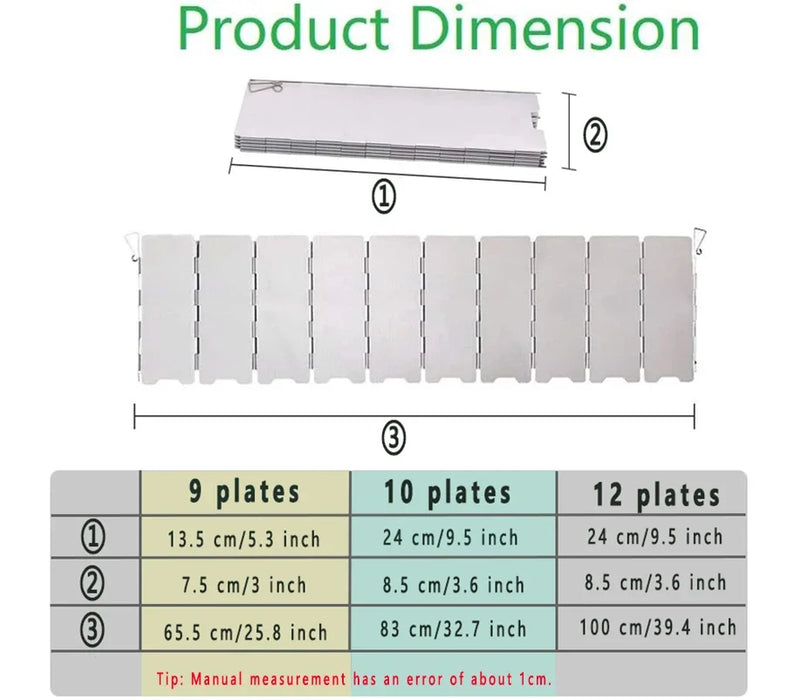 YANBIGUO Tall Stove Windscreen-Gas/Butane Burner Windshield-Aluminum Camping Stove Compact Folding,Outdoor Cooker Wind Shield