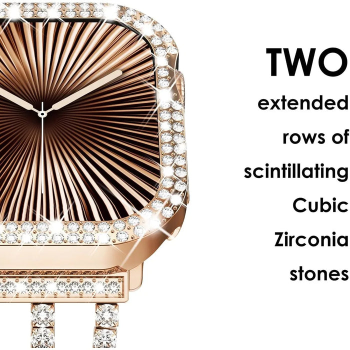 Bling Diamond Hollow Case for Apple Watch 46mm 42mm 40mm 41/44/45/49/41mm for iWatch Series 11 10 9 8 7 6 5 4 3 Protector Cover