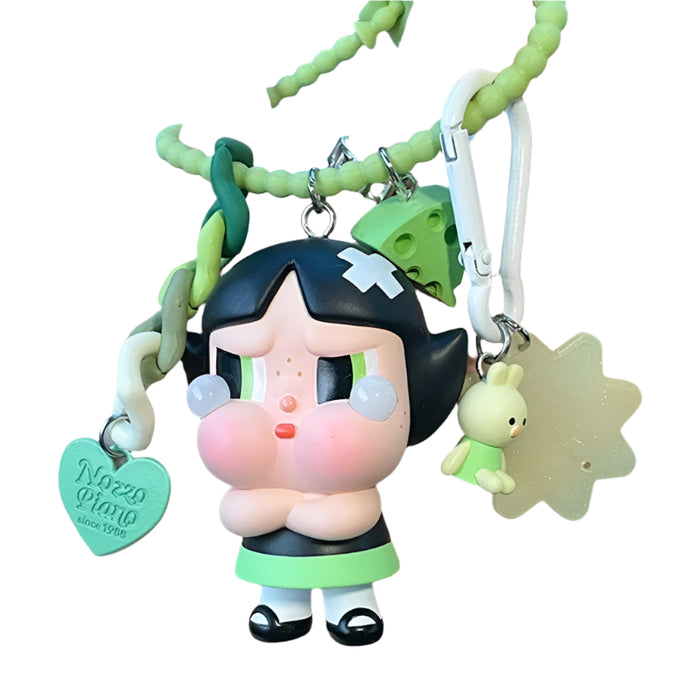 Crybaby Power-puff Girls Cartoon Car Key Pendant Bag Keychain Doll Kawaii Backpack Decoration Doll