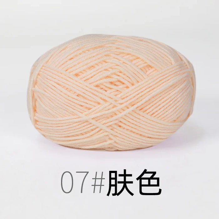 Organic Cotton Yarn 4ply Baby Milk Knitted Yarn For Craft Sweater Hat Dolls Scarves 1 Ball 50g Soft Wool Crochet Yarn Wholesale