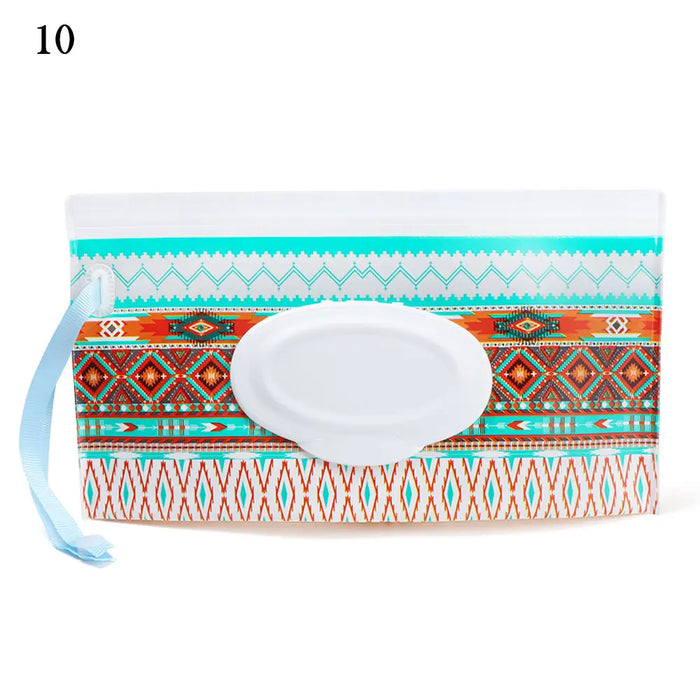 EVA Baby Wet Wipe Pouch Portable Wipes Holder Case Flip Cover Snap-Strap Reusable Refillable Cosmetic Pouch Useful Tissue Box