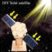 Solar satellite wooden model with two panels