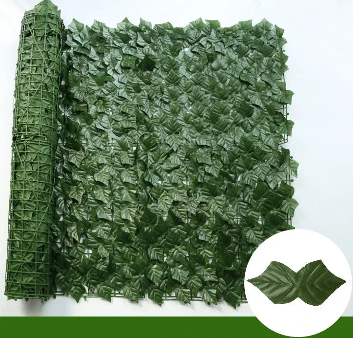 For Home Outdoor Garden Balcony Decoration Fake Plant Artificial Ivy Hedge Green Leaf Fence Board Artificial Privacy Fence