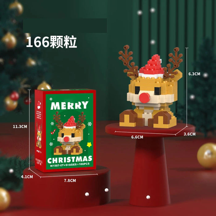 Reindeer micro block figure, 166 pieces, with box
