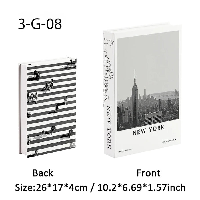 Luxury Fake Book Storage Box Abstract Decorative Books Open Paris Home Decor Coffee Table Bedroom Ornaments Interior Decoration