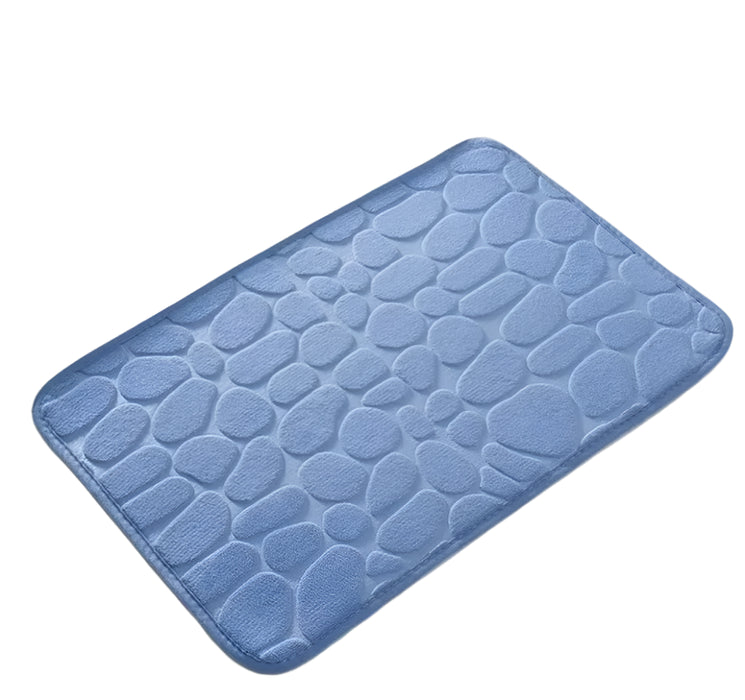Non Slip Carpets Cobblestone Embossed Bathroom Side Floor Rug Memory Foam