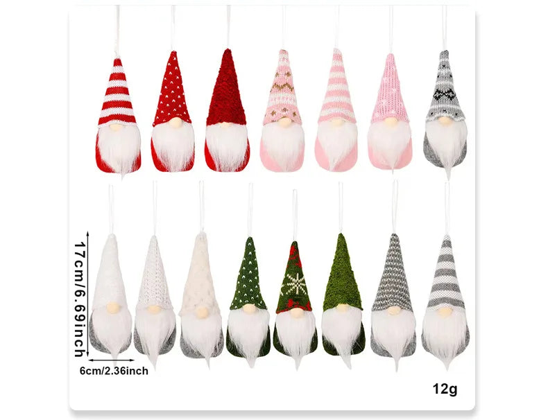 3pc Faceless Doll Knitted Hat Gnome Doll Gifts Xmas Merry Christmas Decorations