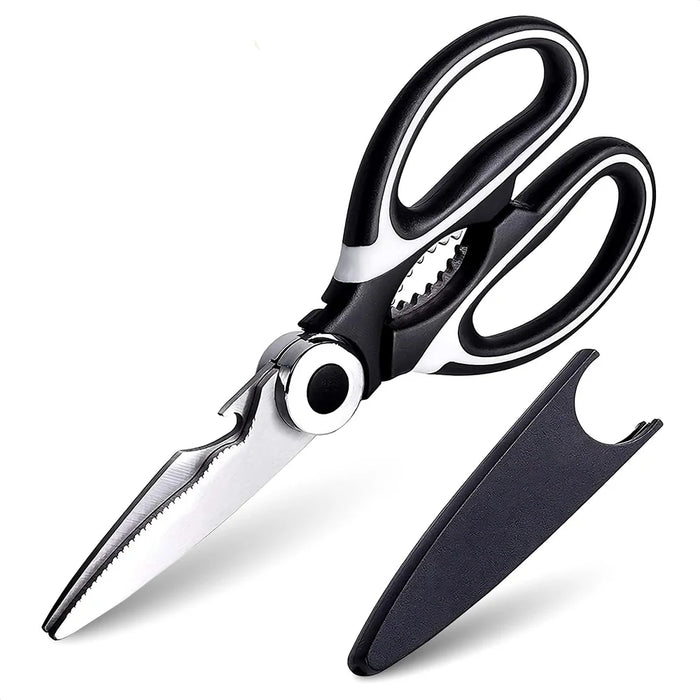 Smart Kitchen Shears with Cover Gadgets Utility Heavy Duty Stainless Steel Kitchen Scissors