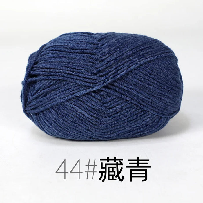 Organic Cotton Yarn 4ply Baby Milk Knitted Yarn For Craft Sweater Hat Dolls Scarves 1 Ball 50g Soft Wool Crochet Yarn Wholesale