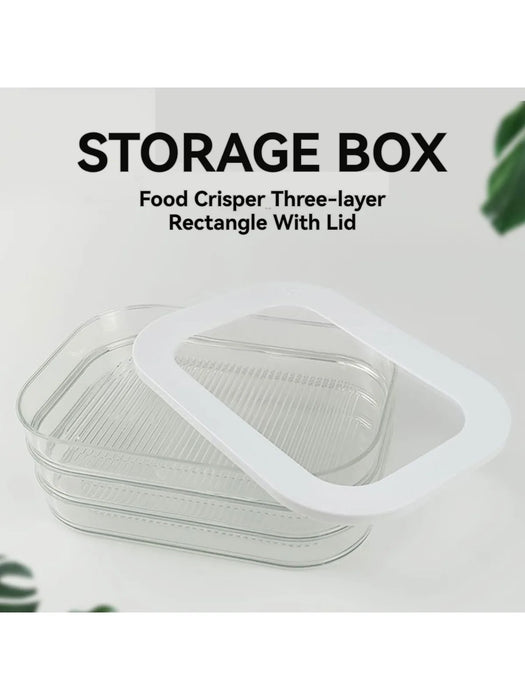 Lunch Meat Container for Refrigerator, 3Layers Deli Meat Container for Fridge, Stackable Cold Cuts Storage Containers for Fridge