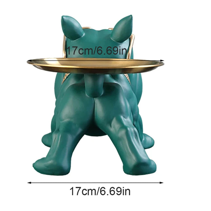 30cm Home Decor Bulldog Figurine Dog Statue Storage Box Animal Ornament Resin Craft Art Sculpture Figurine Home Puppy Sculpture