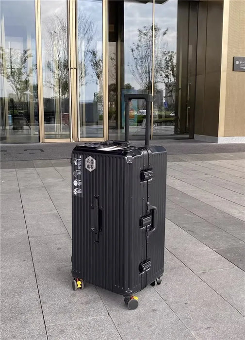 Large Capacity Rectangular Aluminum Suitcase ABS Carrry-on Luggage