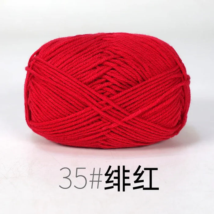 Organic Cotton Yarn 4ply Baby Milk Knitted Yarn For Craft Sweater Hat Dolls Scarves 1 Ball 50g Soft Wool Crochet Yarn Wholesale