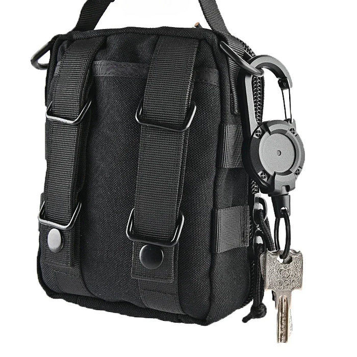 Anti-theft Metal Easy-to-pull Buckle Rope Elastic Keychain Sporty Retractable Key Ring Anti Lost Yoyo Ski Pass ID Card
