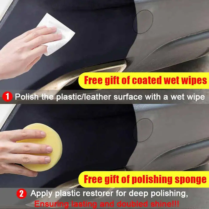 Car Plastic Restorer Back To Black Gloss Plastic Renovator Longlasting Coating Leather Restore Auto Polish Cleaning Products