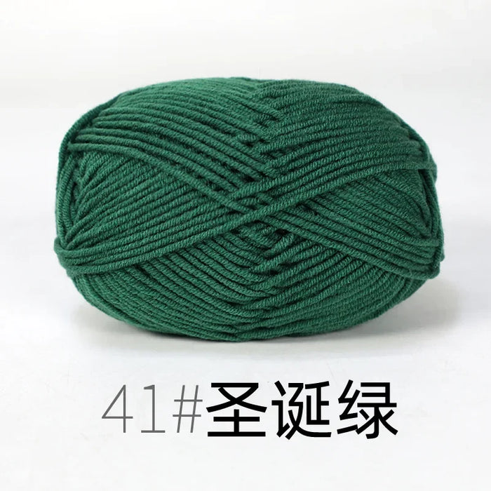 Organic Cotton Yarn 4ply Baby Milk Knitted Yarn For Craft Sweater Hat Dolls Scarves 1 Ball 50g Soft Wool Crochet Yarn Wholesale