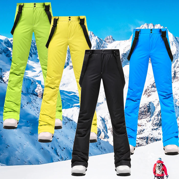 Ski Pants Women Thick  Waterproof Winter Snow Pants Breathable Overalls