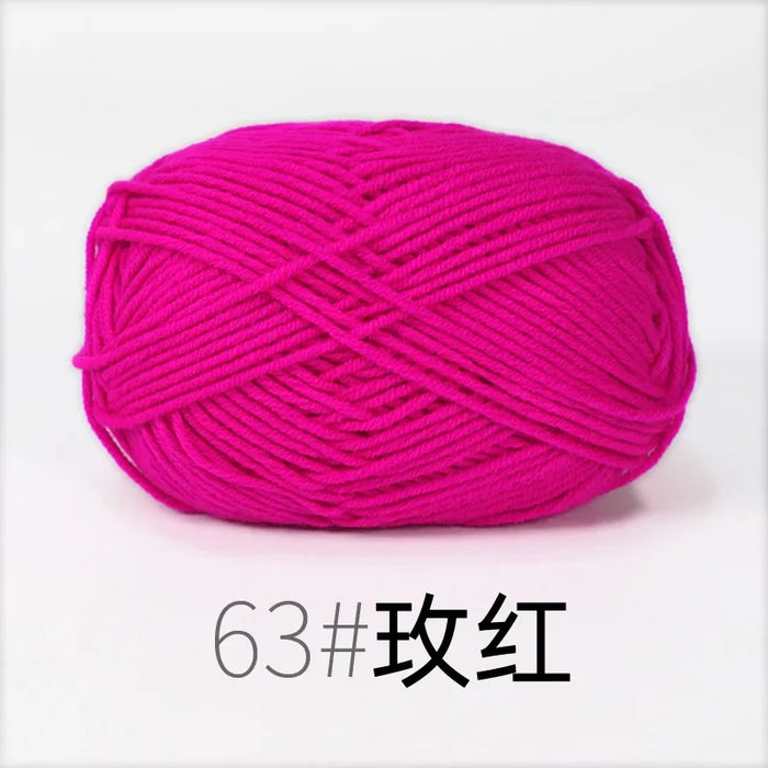Organic Cotton Yarn 4ply Baby Milk Knitted Yarn For Craft Sweater Hat Dolls Scarves 1 Ball 50g Soft Wool Crochet Yarn Wholesale