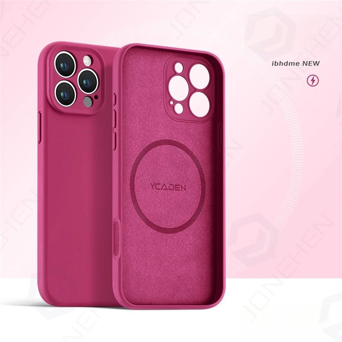 For Magsafe Liquid Silicone Original Case For iPhone 16 15 14 Plus 13 12 17 18 Pro Max Magnetic Wireless Charge Shockproof Cover