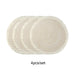 Set of 4 cream round woven placemats