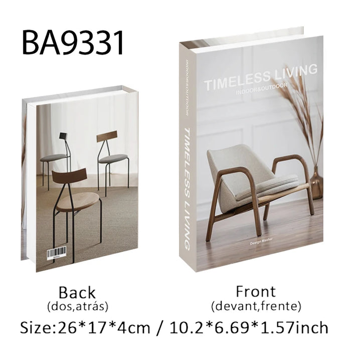 Luxury Fake Book Storage Box Abstract Decorative Books Open Paris Home Decor Coffee Table Bedroom Ornaments Interior Decoration