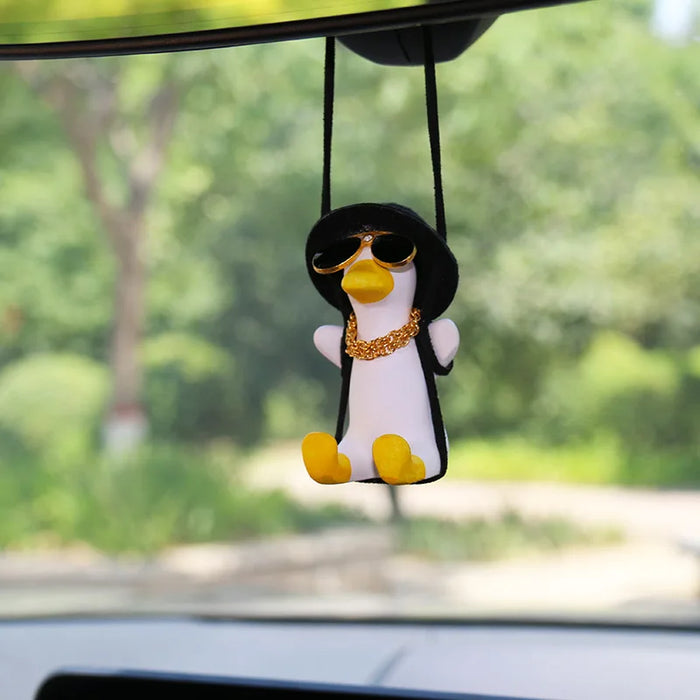 Pink Swing Duck Car Interior Decoration Accessories