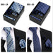Four men's tie gift sets in assorted patterns with style codes
