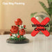 Red rose micro block bouquet, version without dome
